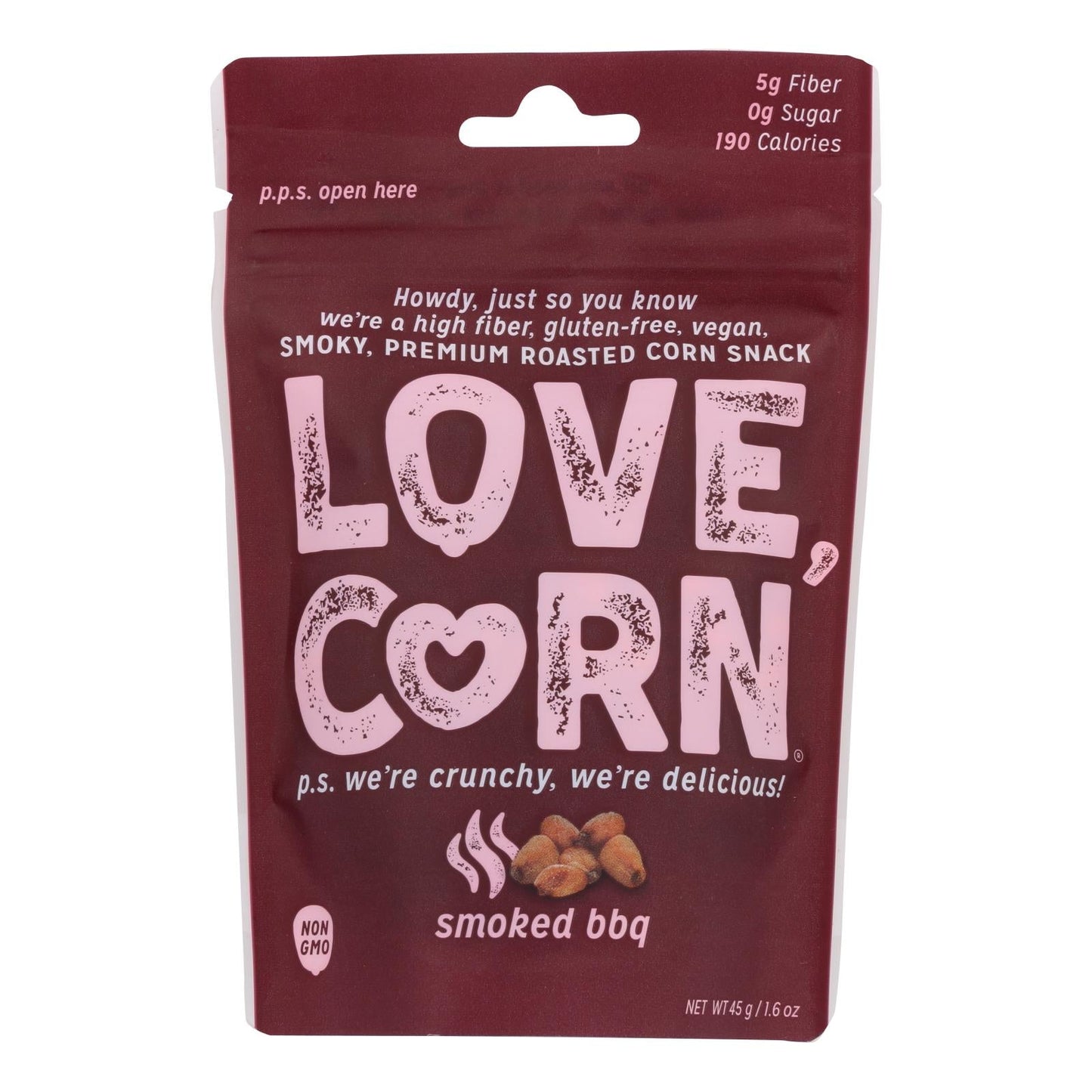 Love Corn Roasted BBQ, 10-Pack, 1.6 oz Each