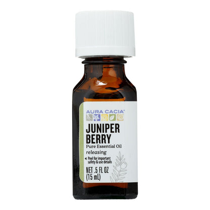 Aura Cacia Organic Juniper Berry Essential Oil, 0.5 fl oz