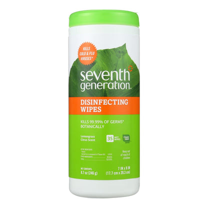 Seventh Generation Disinfecting Wipes - Lemongrass Citrus (Pack of 12 - 35 Ct)