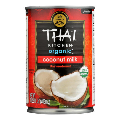 Thai Kitchen Organic Coconut Milk - Premium Unsweetened (Case of 12, 13.66 Fl Oz. Each)