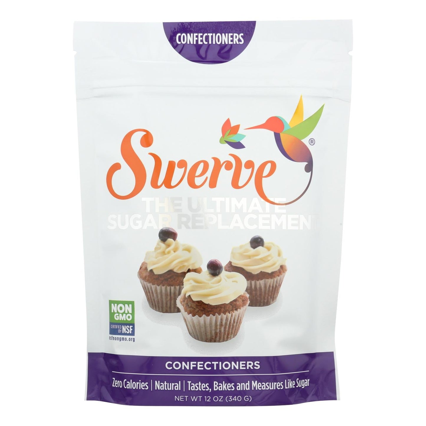 Swerve Confectioners Sweetener, Zero Calorie Sugar Replacement, Case of 6 (12 oz)