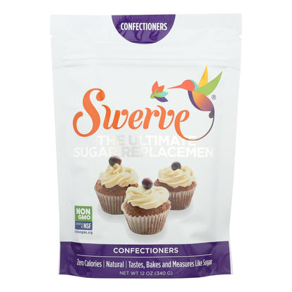 Swerve Confectioners Sweetener, Zero Calorie Sugar Replacement, Case of 6 (12 oz)