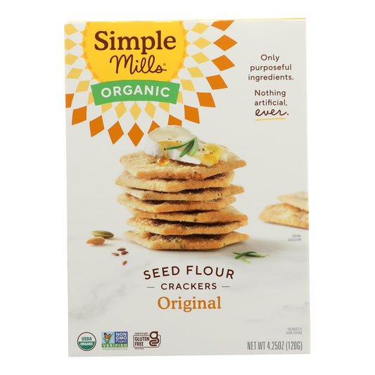 Simple Mills Almond Flour Crackers Seed Flour Original (Pack of 6 - 4.25 Oz.)