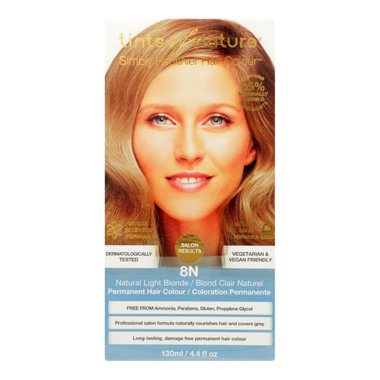 Tints Of Nature 8n Natural Light Blonde Hair Color  -  4.4 fl oz - Pack of 2