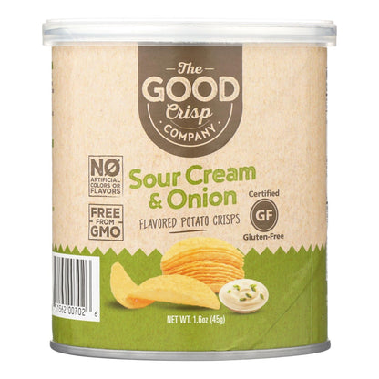 The Good Crisp Company Sour Cream & Onion Potato Chips Pack of 12 1.6 Oz