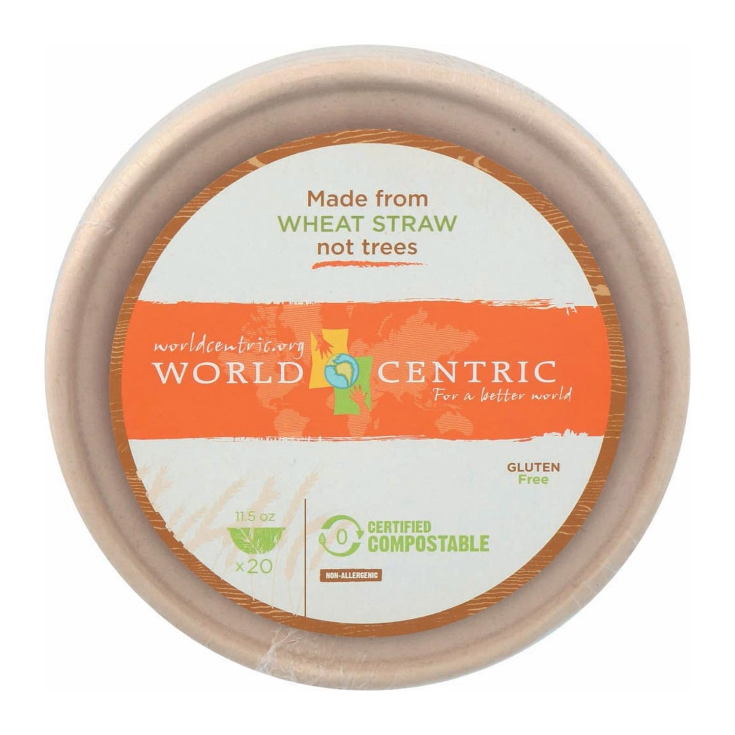 World Centric Biodegradable Wheat Straw Bowl (Pack of 12 - 20 ct.)