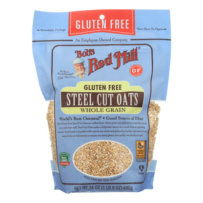 Bob's Red Mill Gluten-Free Steel Cut Oats (Pack of 4, 24 Oz. Each)