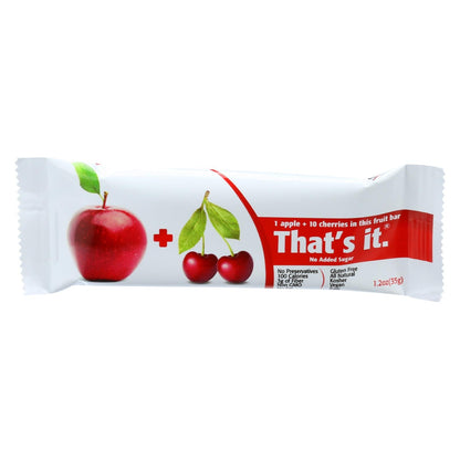 That's It Apple & Cherry Fruit Bars - Case of 12 - 1.2 Oz