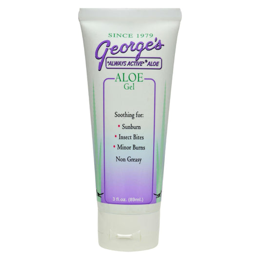 George's Aloe Vera Gel (3 Oz.) - Soothing Relief for Sunburn, Bites & More