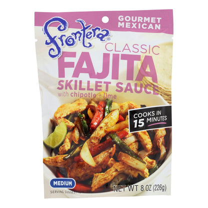 Frontera Classic Fajita Skillet Sauce with Chipotle & Lime, Gluten-Free, 8 oz, Case of 6