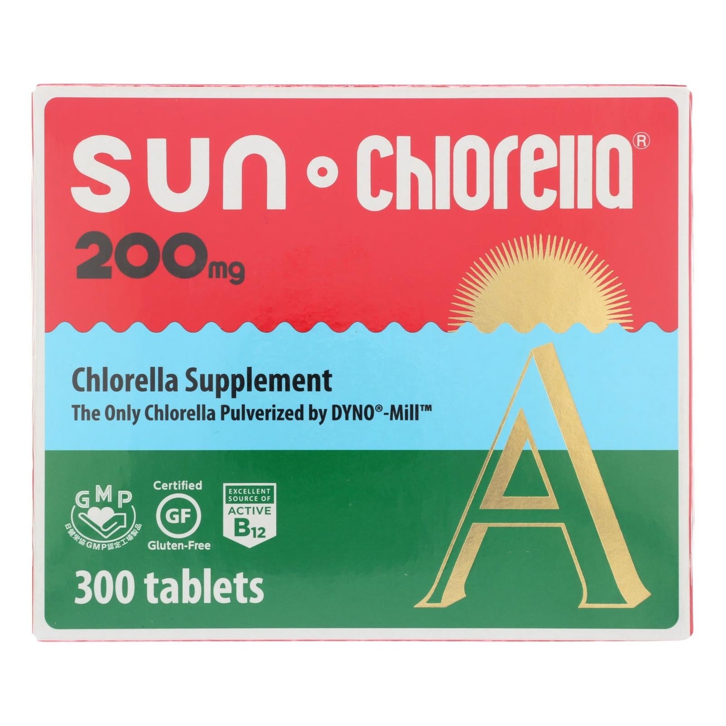 Sun Chlorella A: 300 Tablets, Vitalizing Boost with 200 Mg