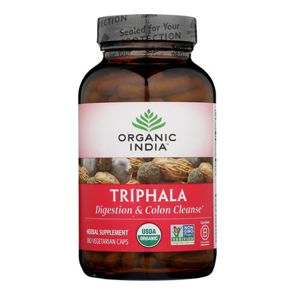 Organic India Triphala Digestion & Colon Cleanse Support, 180 Vegan Capsules