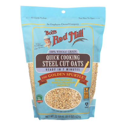 Bob's Red Mill Quick Cooking Steel Cut Oats (Pack of 4 - 22 Oz.)