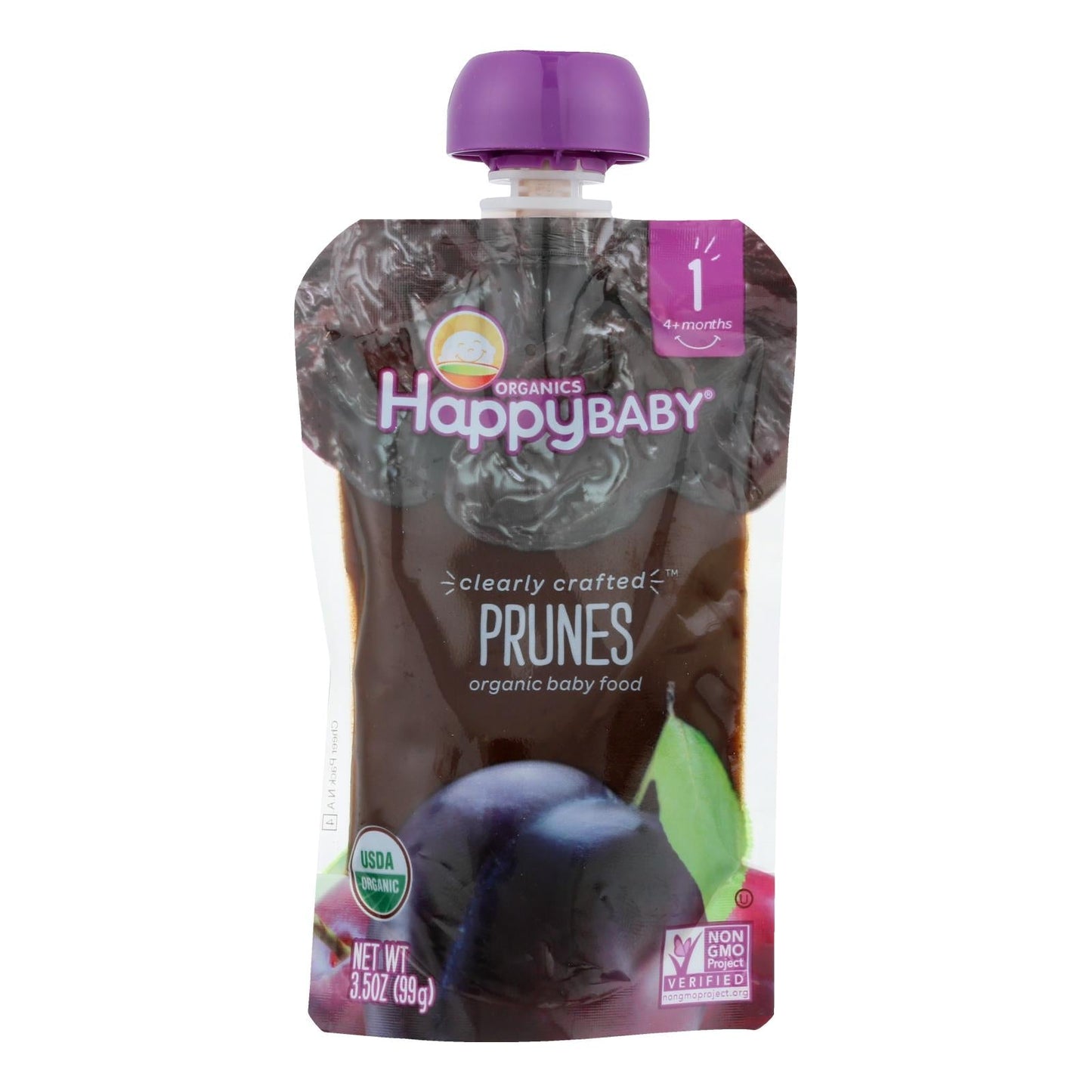 Happy Baby Clearly Crafted Apples, Kale & Avocados Puree Pouches (Pack of 16) - 3.5 Oz Each