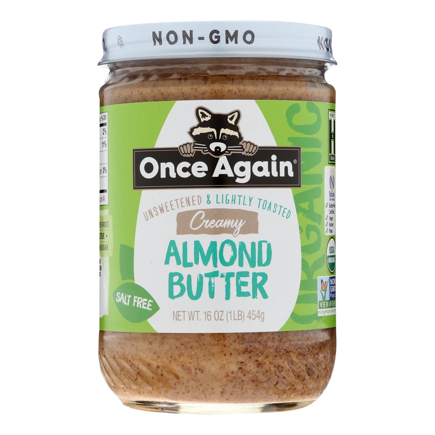 Once Again Lightly Toasted Almond Butter 16 Oz Pack of 6