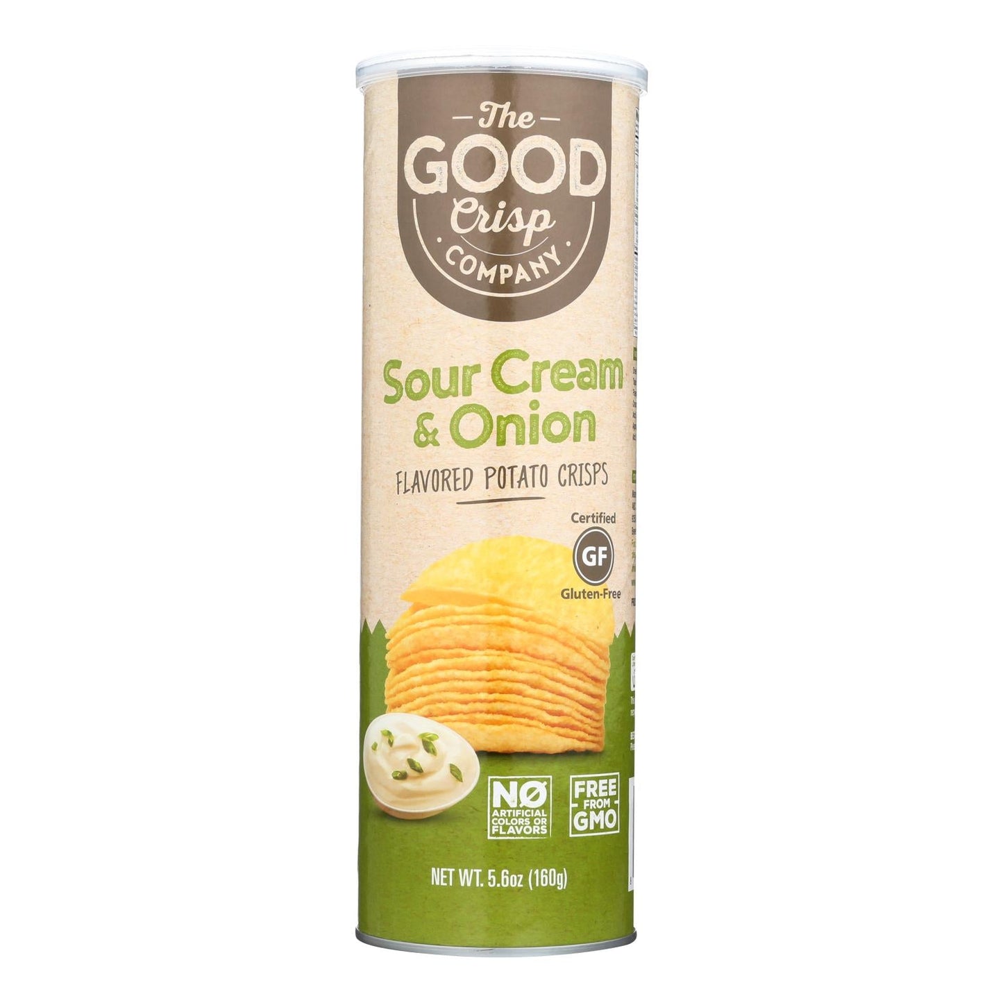 Good Crisp Company Sour Cream and Onion Potato Ridges, Case of 8, 5.6 oz. Each
