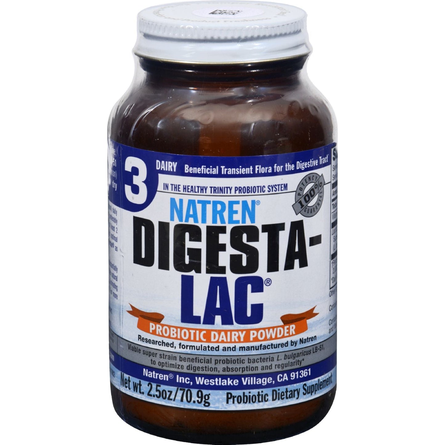 Natren Digesta-Lac Probiotic Supplement 2.5 Oz