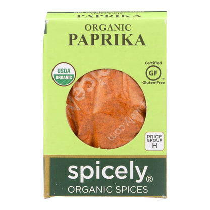 Spicely Organics Premium Organic Paprika, 0.45 Oz. (Pack of 6)