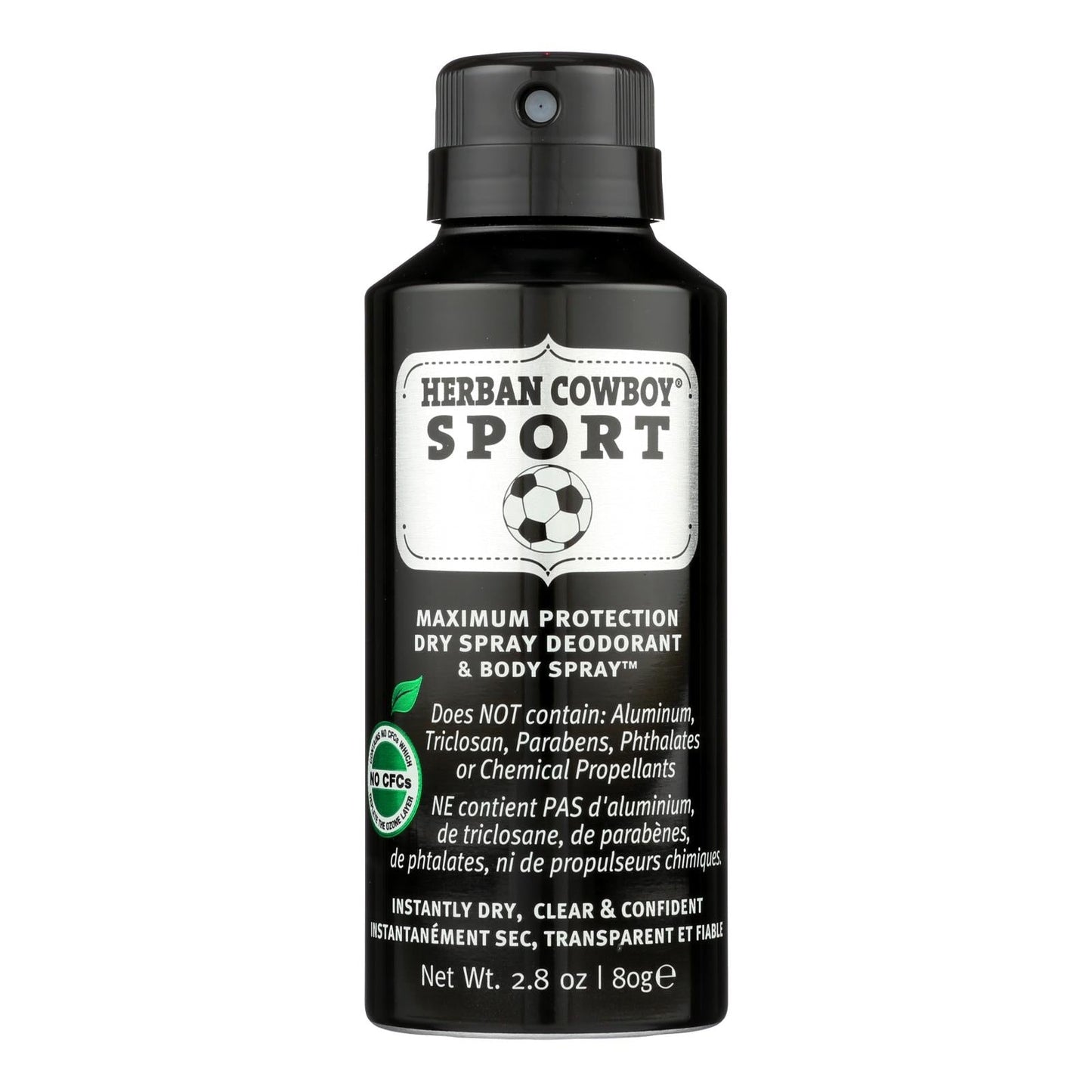 Herban Cowboy Sport Spray Dry Deodorizer, 2.8 Oz.