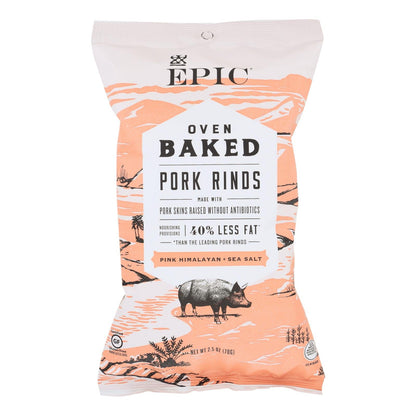 Epic Oven-Baked Sea Salt and Vinegar Pork Rinds (Pack of 12 - 2.5 Oz.)