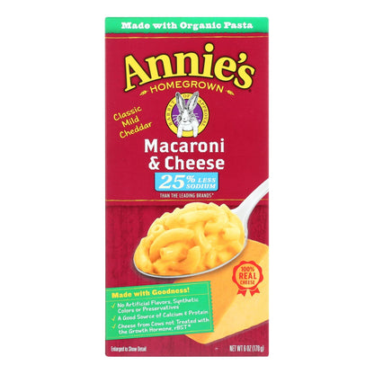 Annie's Homegrown Low Sodium Mac and Cheese, 6 Oz Pack (Pack of 12)