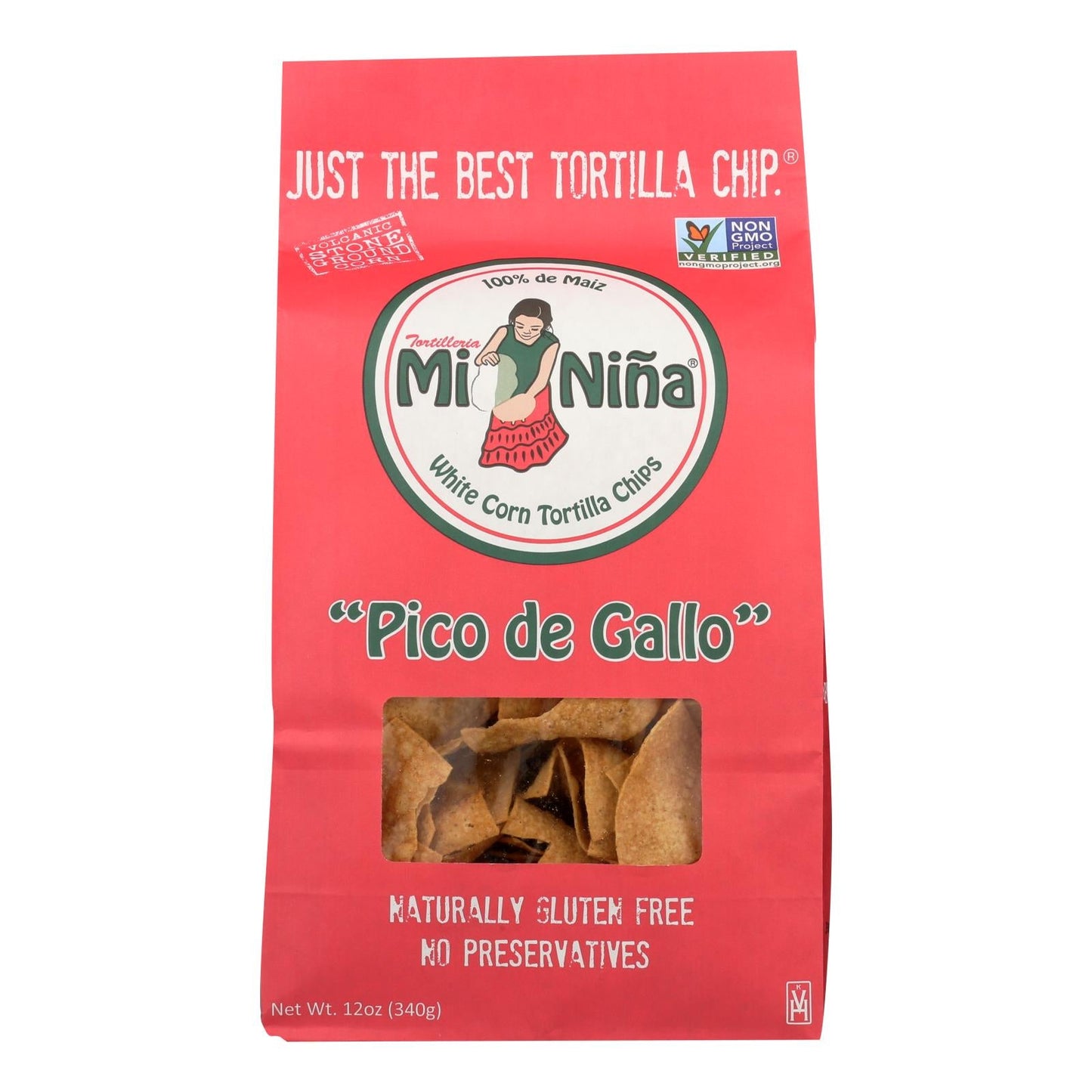Mi Nina Pico De Gallo Tort Chips - 12 Oz (Pack of 9)
