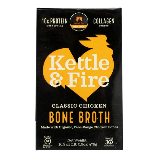 Kettle & Fire Chicken Bone Broth, 6-Pack, 16.9 Oz. Each