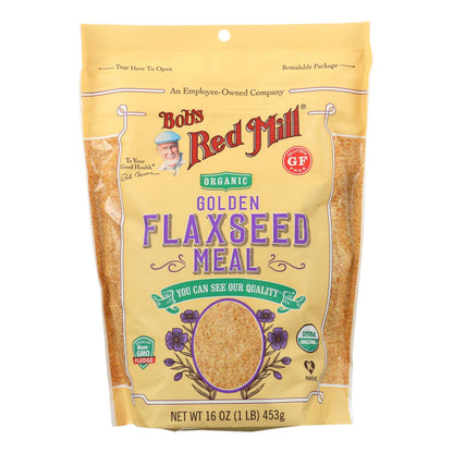 Bob's Red Mill Organic Flaxseed Meal Golden, Pack of 4, 16 Oz