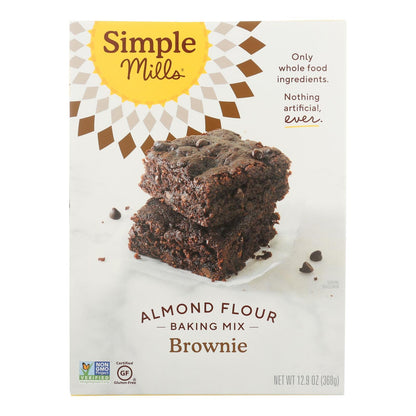 Simple Mills Gluten-Free Almond Flour Brownie Mix, 12.9 oz, Pack of 6