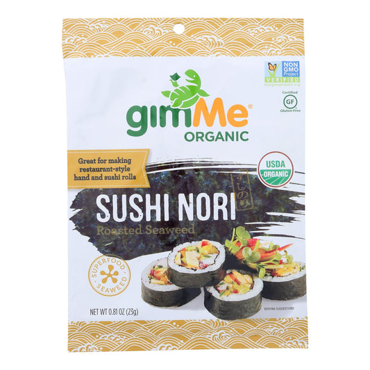 Gimmie Organic Roasted Seaweed Sushi Nori Wraps - Pack of 12