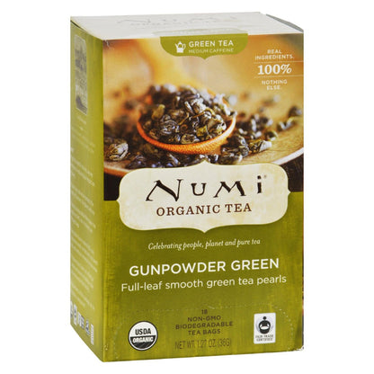 Numi Gunpowder Green Tea (Pack of 6 - 18 Tea Bags)