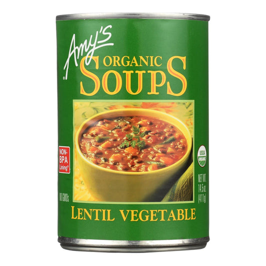 Amy's Organic Lentil Vegetable Soup, 14.5 Oz. (Pack of 12)
