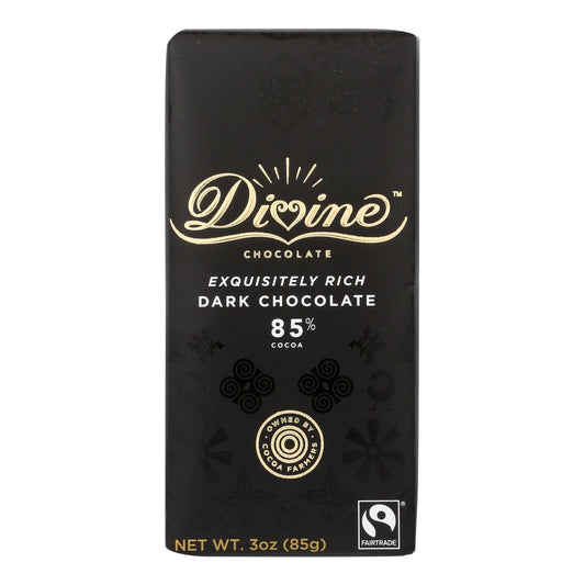 Divine Dark Chocolate 85% (Pack of 12 - 3 Oz.)