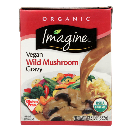Imagine Foods Organic Vegetable Wild Mushroom Gravy 12-Pack, 13.5 Fl Oz Each