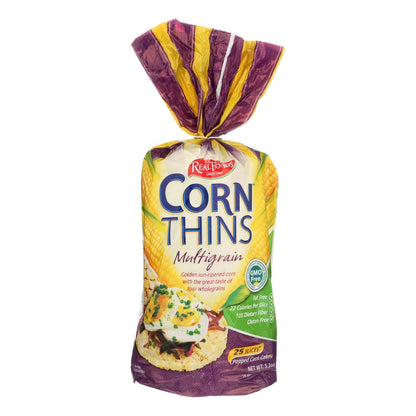 Real Foods Organic Corn Thins Multigrain Crackers, 5.3 Oz. (Pack of 6)