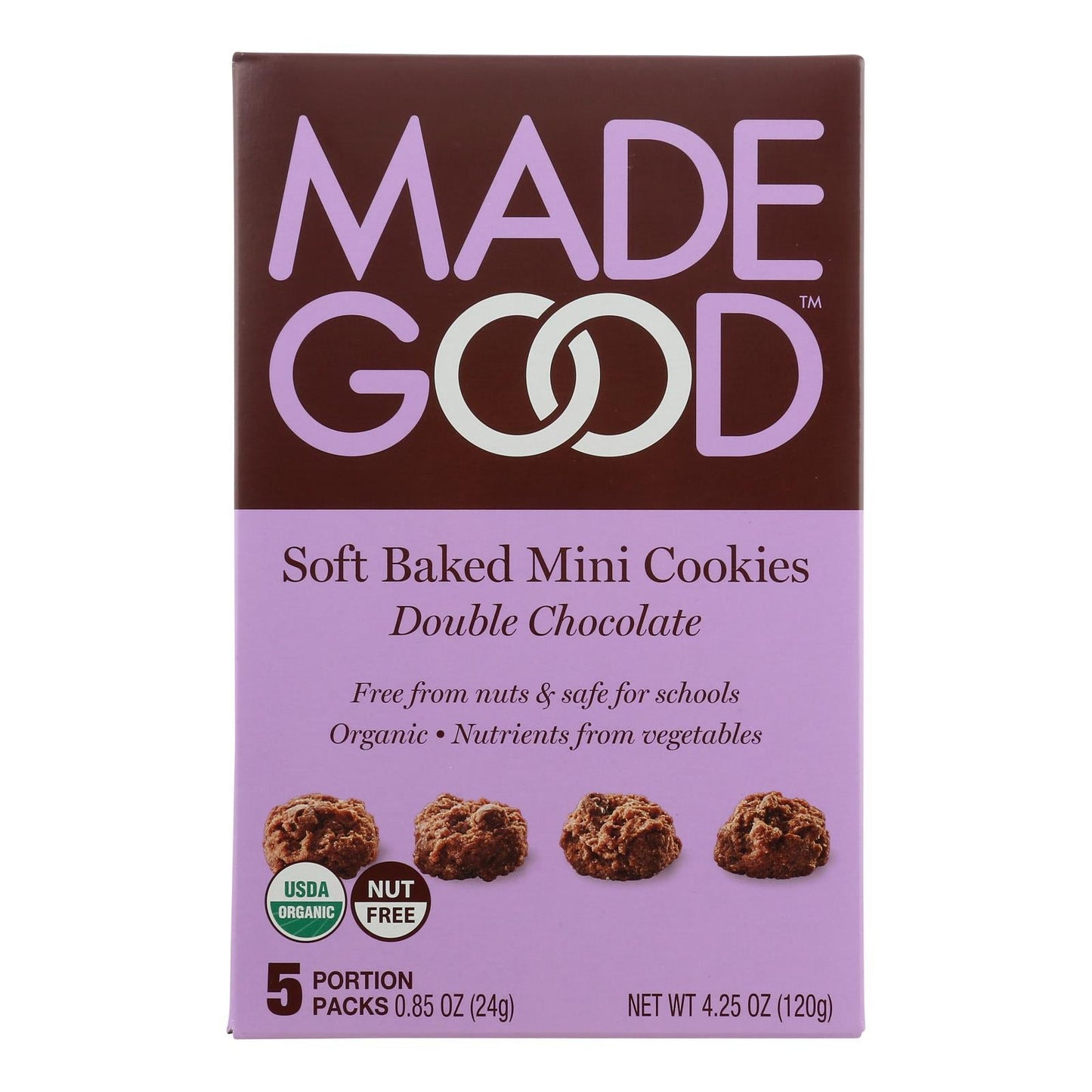 Made Good Soft Baked Mini Double Chocolate Cookies - 6 Pack - 4.25 Oz.