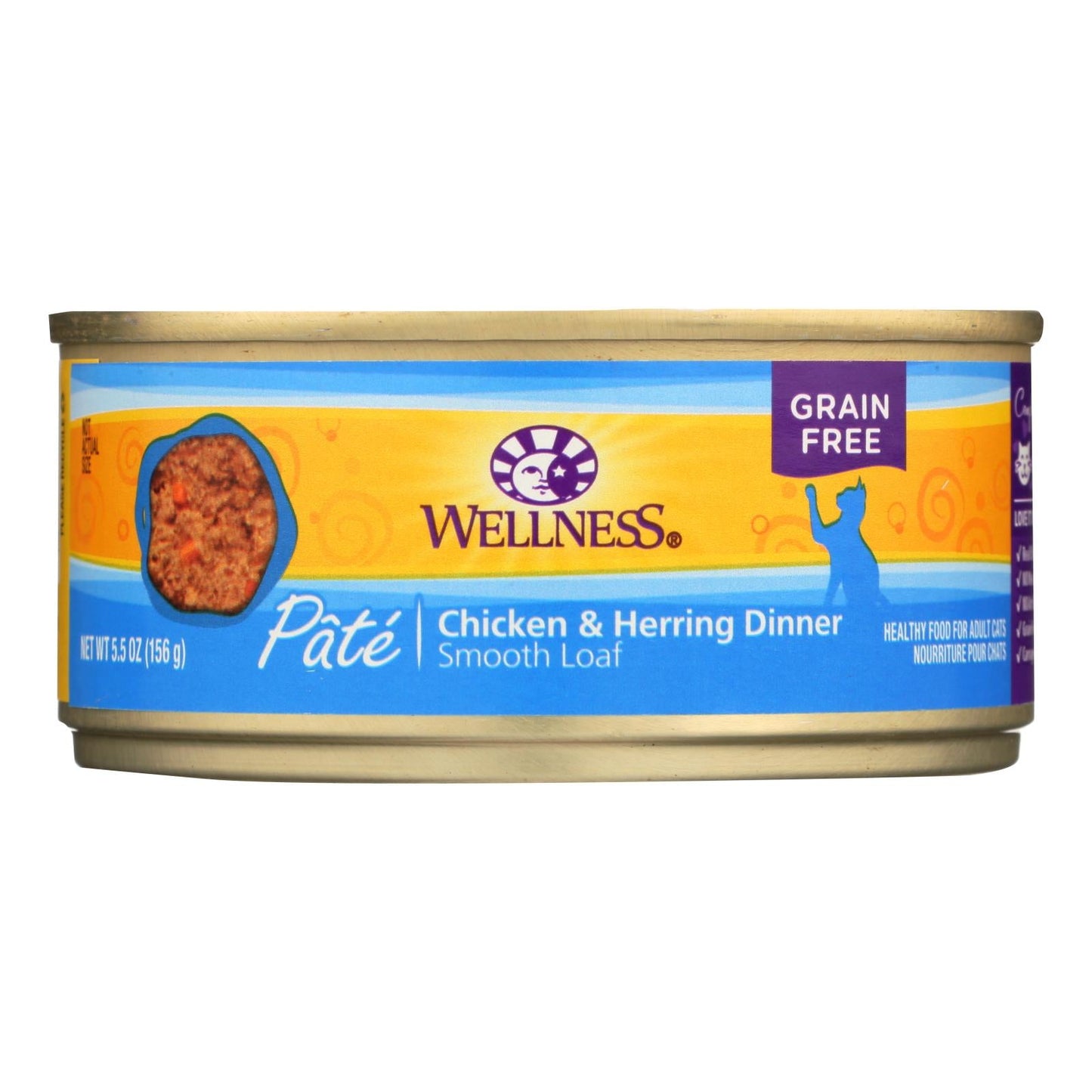 Wellness Pet Products Cat Food - Chicken and Herring (Pack of 24) - 5.5 Oz.