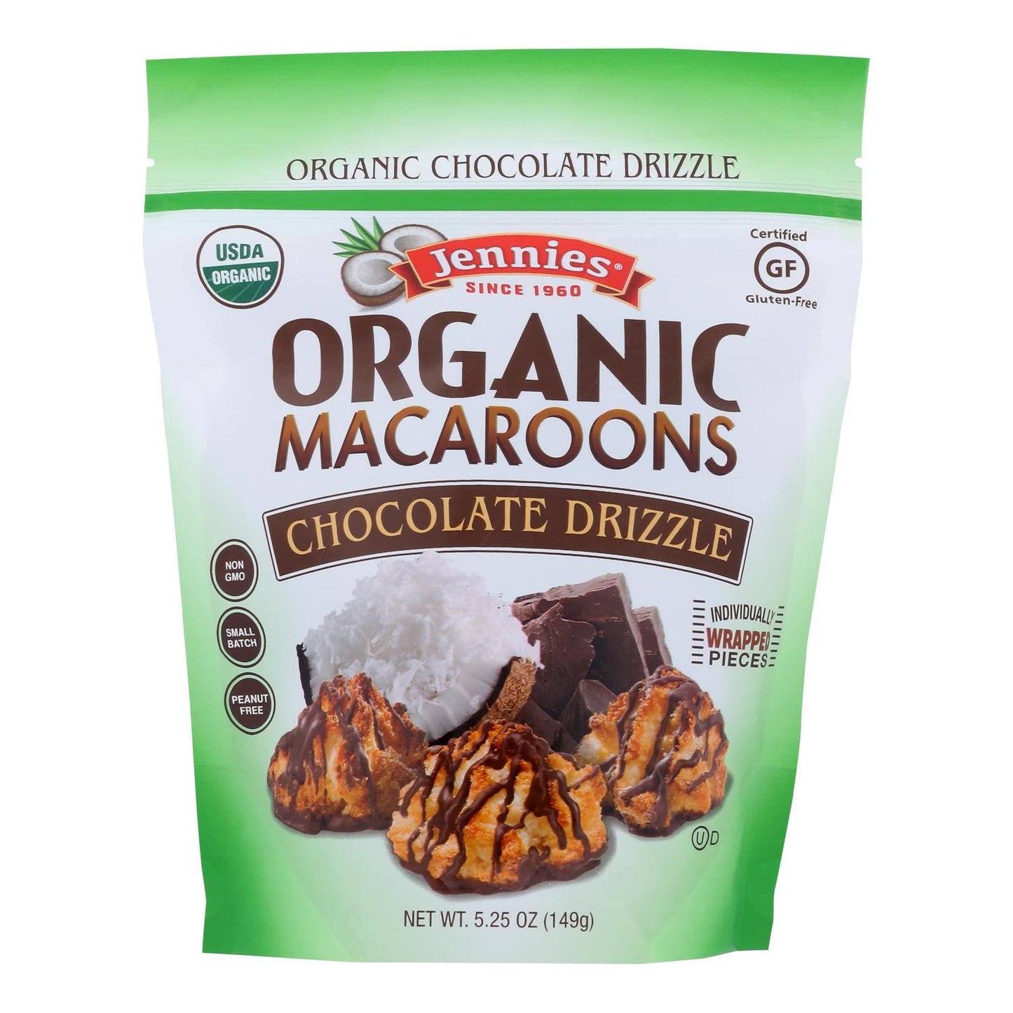 Jennies Chocolate Drizzle Macaroons, 5.25 Oz., 6-Pack