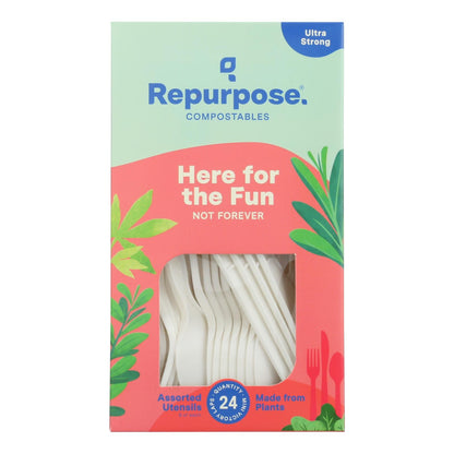 Repurpose Plant-Based High-Heat Utensils Set (Case of 20, 24-Count)
