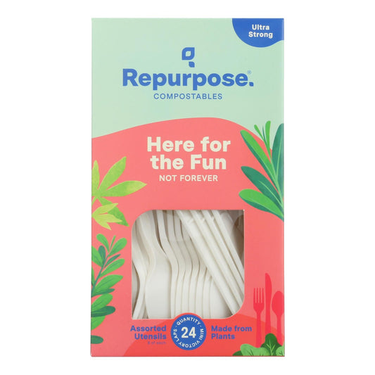 Repurpose Plant-Based High-Heat Utensils Set (Case of 20, 24-Count)