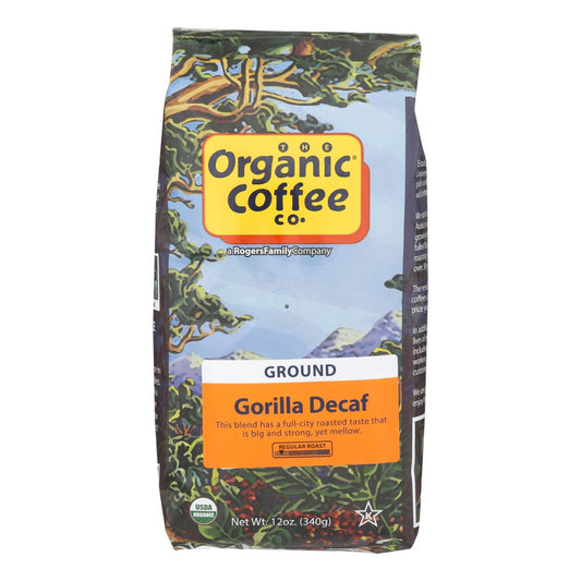Organic Coffee Co. Gorilla Decaf Ground Coffee, Regular Roast (6 - 12 Oz. Bags)