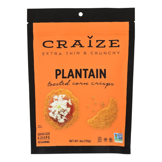 Craize 4 Oz. Plantain Corn Crisps Toasted (Pack of 6)