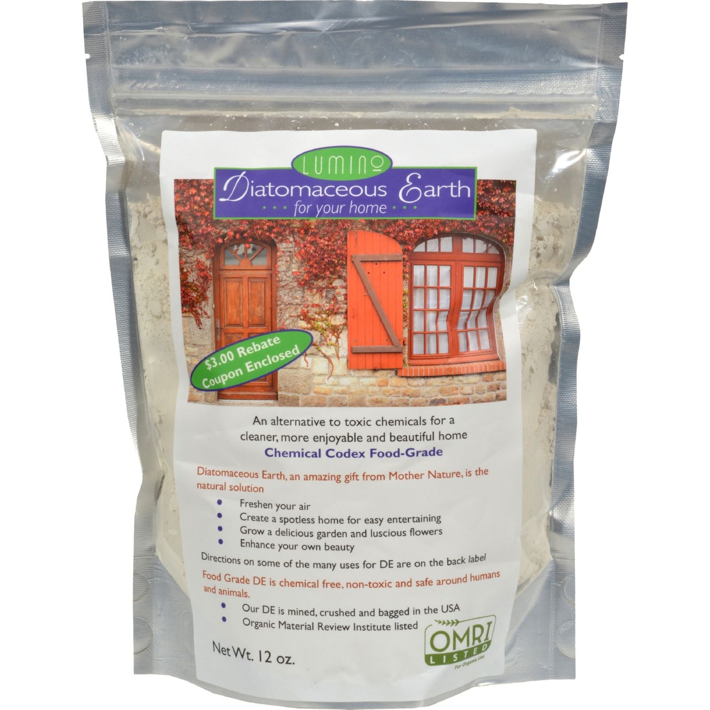 Lumino Diatomaceous Earth for Home (12 Oz.)