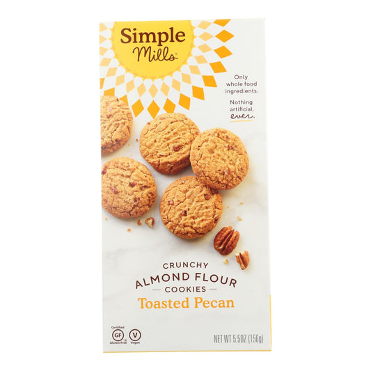 Simple Mills Crunchy Toasted Pecan Cookies (Pack of 6 - 5.5 Oz.)