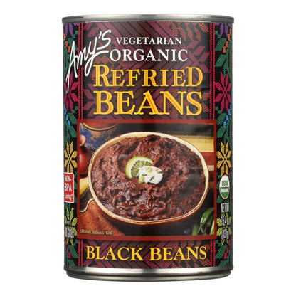Amy's Organic Refried Black Beans: 15.4 Oz, 12-Pack