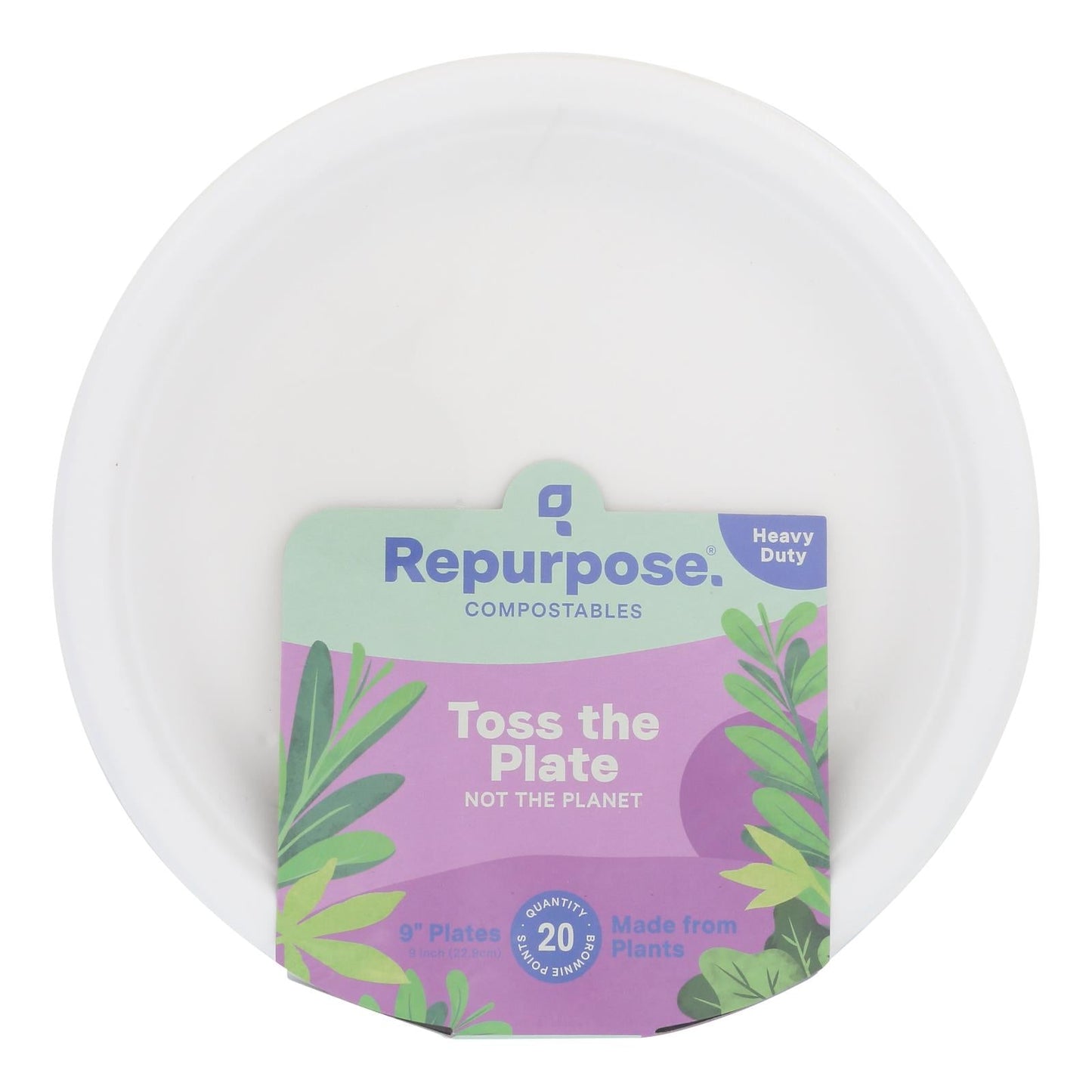Repurpose Compostable Bagasse Dinner Plates, 20 Plates / Pack (12 Packs)