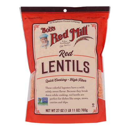 Bob's Red Mill, Organic Red Lentils, 27 oz (Pack of 4)