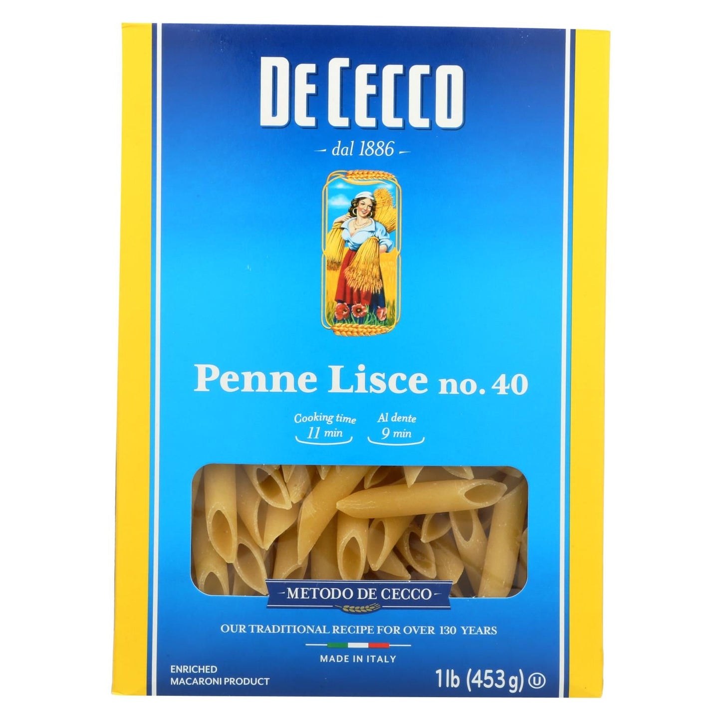 De Cecco Penne Lisce, Premium Italian Pasta, 12 Pack (16 Oz. Each)