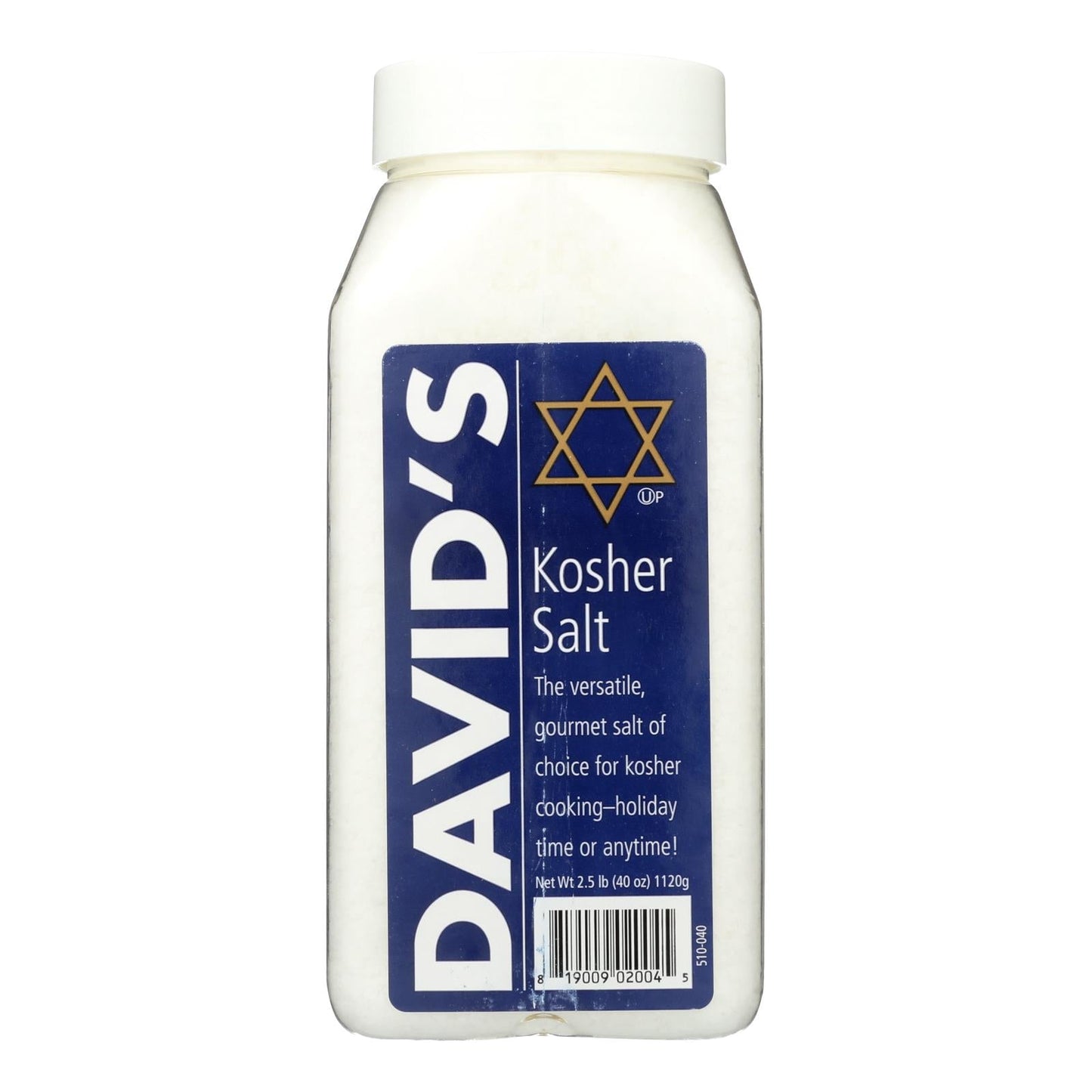 David's Kosher Salt (6 x 40 Oz.) - Coarse and Pure for Seasoning
