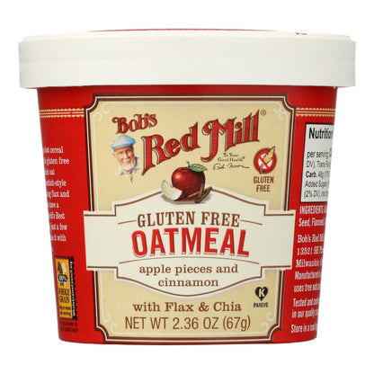 Bob's Red Mill Gluten-Free Oatmeal Cup, Apple & Cinnamon, 2.36 oz, 12-Pack
